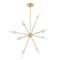 Designers Fountain Star Dust 8-Light Brushed Gold with Natural Marble Accents Mid-Century Modern Sputnik Chandelier D304C-8CH-BG - alternate 3